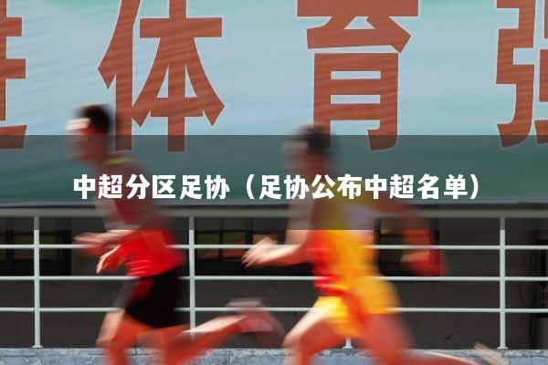 中超分区足协(足协公布中超名单)